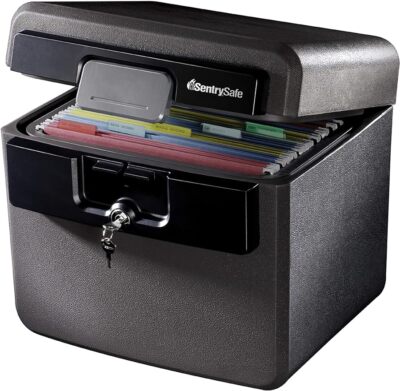 Sentry Safe Home Security File Document Safe Box Fireproof Waterproof With Key