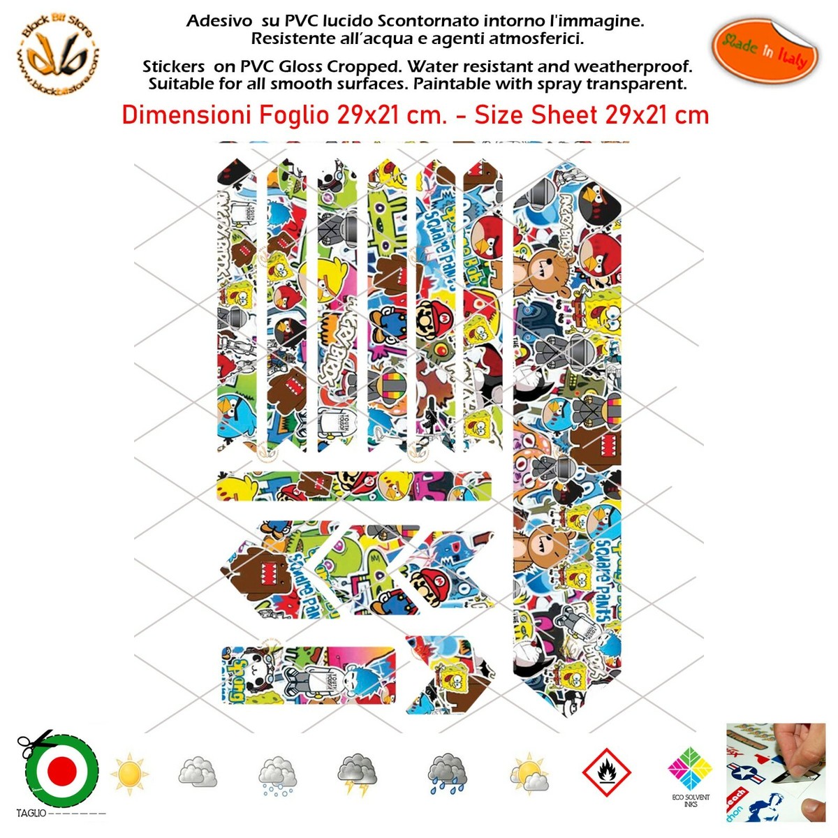 Kit Stickers Vélo Cadre - Bandes Vinyle Multicolores - Route/VTT - Sticker Bomb