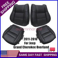 Front Driver / Passenger Bottom / Top For 2011-18 Dodge Durango Seat Cover Black