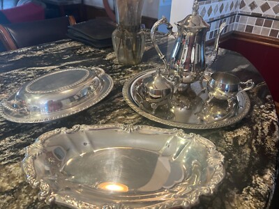 6 Piece Vintage Silver Plated Set | eBay