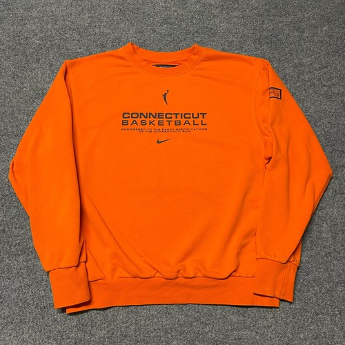Connecticut Sun Basketball Sweatshirt Men’s Large Orange Nike Dri Fit Crewneck