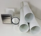 Mauerkasten Rohr Set Ø150 Edelstahl Abluft Dunstabzug Küche Rückstauklappe S5R-M