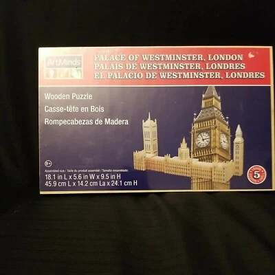 ArtMinds Wooden 3D Puzzle - Palace of Westminster, London England - NEW & SEALED - Image 1 of 4