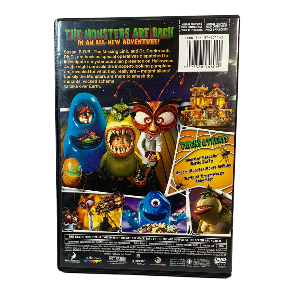Monsters vs. Aliens: Mutant Pumpkins from Outer Space DVD 2011