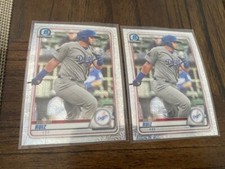 2020 Bowman Chrome Mega Box Mojo Refractor Keibert Ruiz x 2 Los Angeles Dodgers