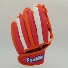 Franklin Youth Baseball Mitt Pink Orange & White Air Tech Sports 8.5 N 