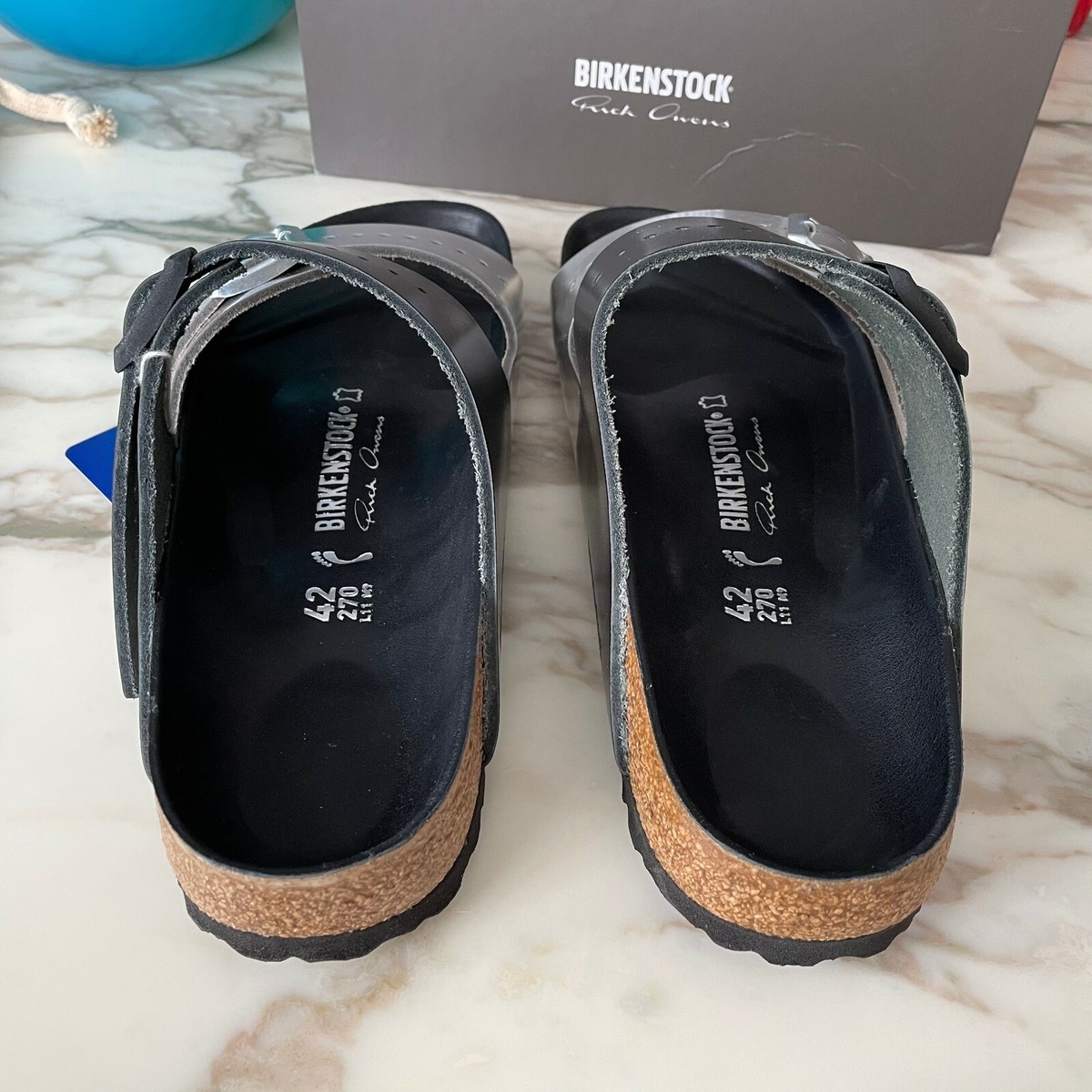 RICK OWENS + BIRKENSTOCK Arizona Extro Combo Black Silver Leather