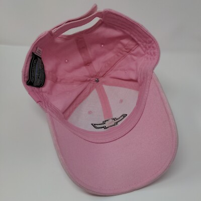 Chevrolet Strapback Hat Pink One Size Adjustable Embroidered Hot