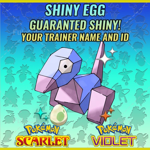 PORYGON ✨ SHINY EGG 6 IV ✨ POKEMON SCARLET VIOLET ✨ INDIGO DISK DLC ✨ CUSTOM ✅
