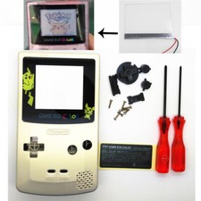 Frontlit Frontlight Gold Housing Shell kit for Nintendo Game Boy Color GBC Case