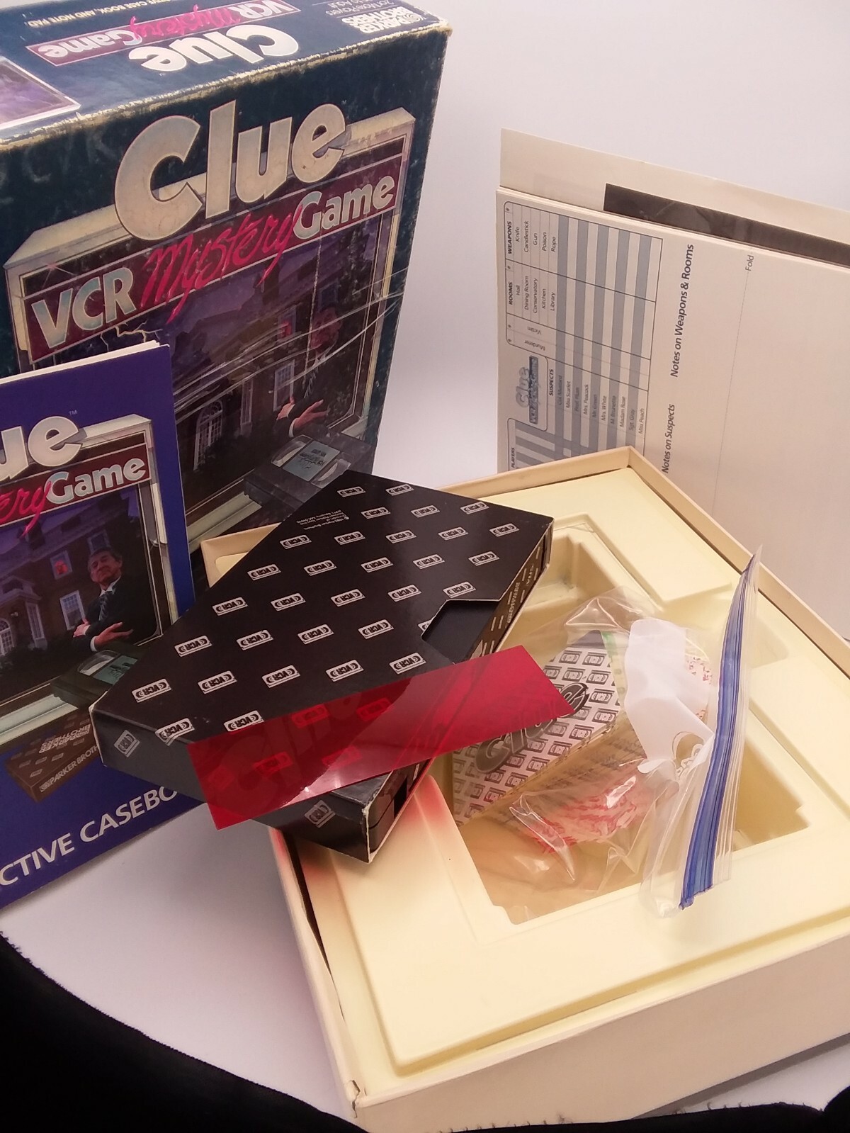 Vintage Clue VCR Mystery Game Parker Brothers 1985 Complete VHS Board