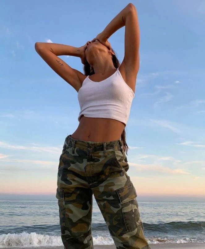 Mother camo jeans sales
