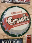 Vintage Orange Crush Porcelain Bottle Cap Sign 30”