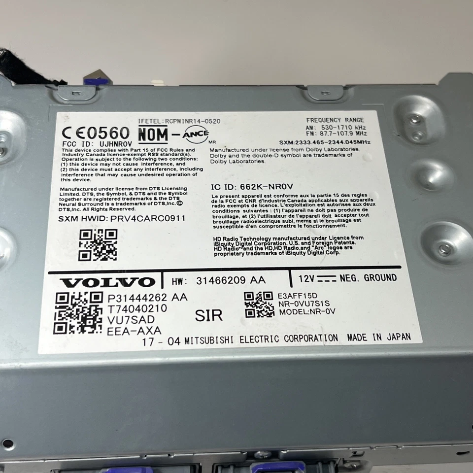 2017 VOLVO S90 RADIO RECEIVER HEAD UNIT MODULE 31444262AA OEM - Image 2 of 4