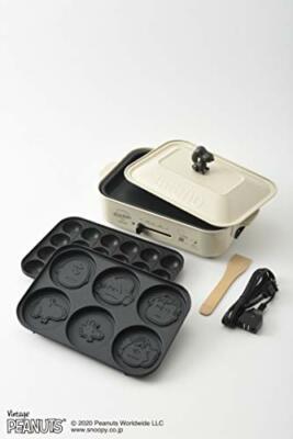 BRUNO Compact Hot Plate pancake BOE070-ECRU PEANUTS Snoopy Japan