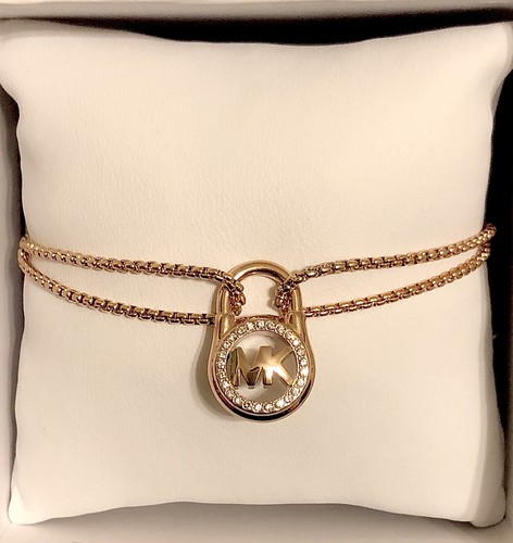 NWT MICHAEL KORS ROSE GOLD-TONE CRYSTAL 
