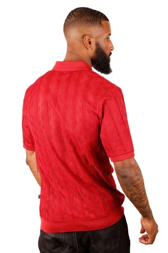 Barabas Men's French Crochet Floral Short Sleeve Polo Shirts 3P18 - 第 21/37 張圖片
