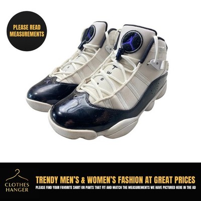 Jordan Te 2 Low 6 Rings White Black Dark Concord Men's Size 10 Sneakers 1384