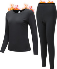 Women Thermal Underwear Set, Long Johns Base Layer Top  Bottom, Women Soft Paja
