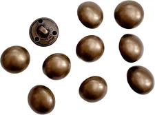 10PC Bronze Simple Dome Metal Buttons Sew on Buttons 20mm