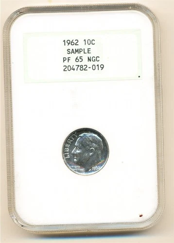 US Coin  1962 NGC PF65 Sample Roosevelt dime.................C50023
