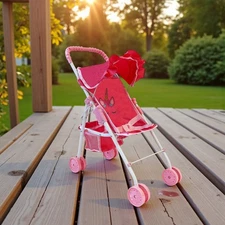 My First Baby Doll Stroller for Toddlers 3 Year Old Girls, Little Kids | Folding
