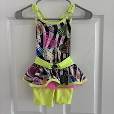 A Wish Come True Dance Costume  Sweet Sensation  , Size Small, Neon, 90  s