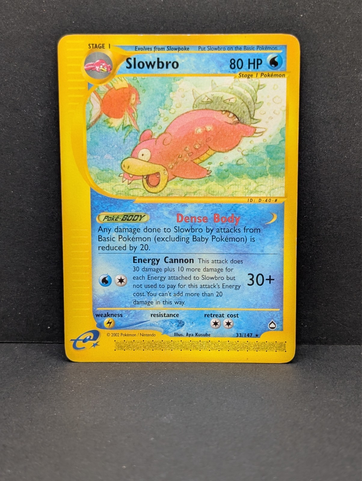 Slowbro 033/147 Aquapolis Regular Non-Holo Rare Pokemon TCG Nintendo LP