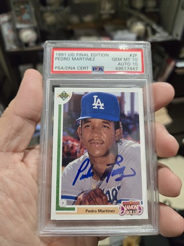 1991 UPPER DECK FINAL # 2F SIGNED PEDRO MARTINEZ PSA 10 GEM PSA/DNA AUTO 10😱😱 - 第 1/7 張圖片