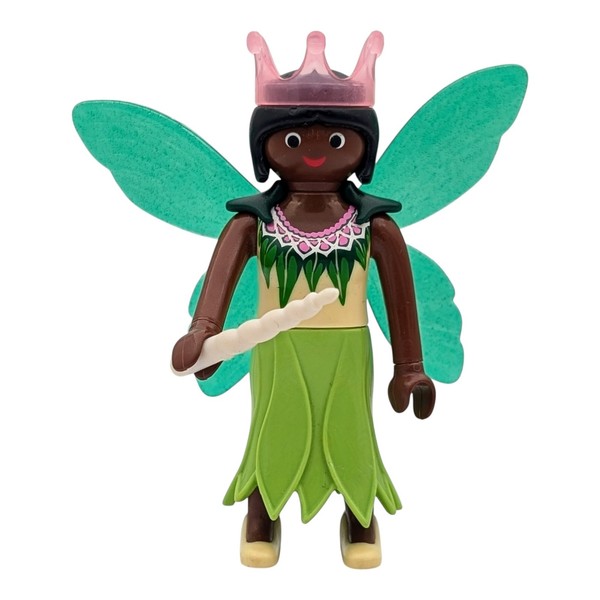 Playmobil figura hada verde varita alas magia medieval bosque