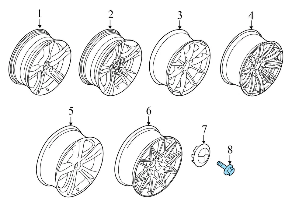 BMW 435I XDRIVE 2014-2016 - Juego de pernos de rueda / tuercas (5) 6890324 Foto 2 de 3