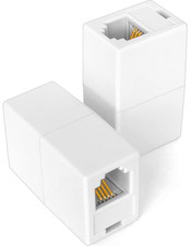 2Pack RJ11 Coupler Phone Line Connector Telephone Cord Adapter