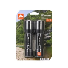 500 Lumen LED Flashlight Set - 2 Pack with Batteries, Water-Resistant 