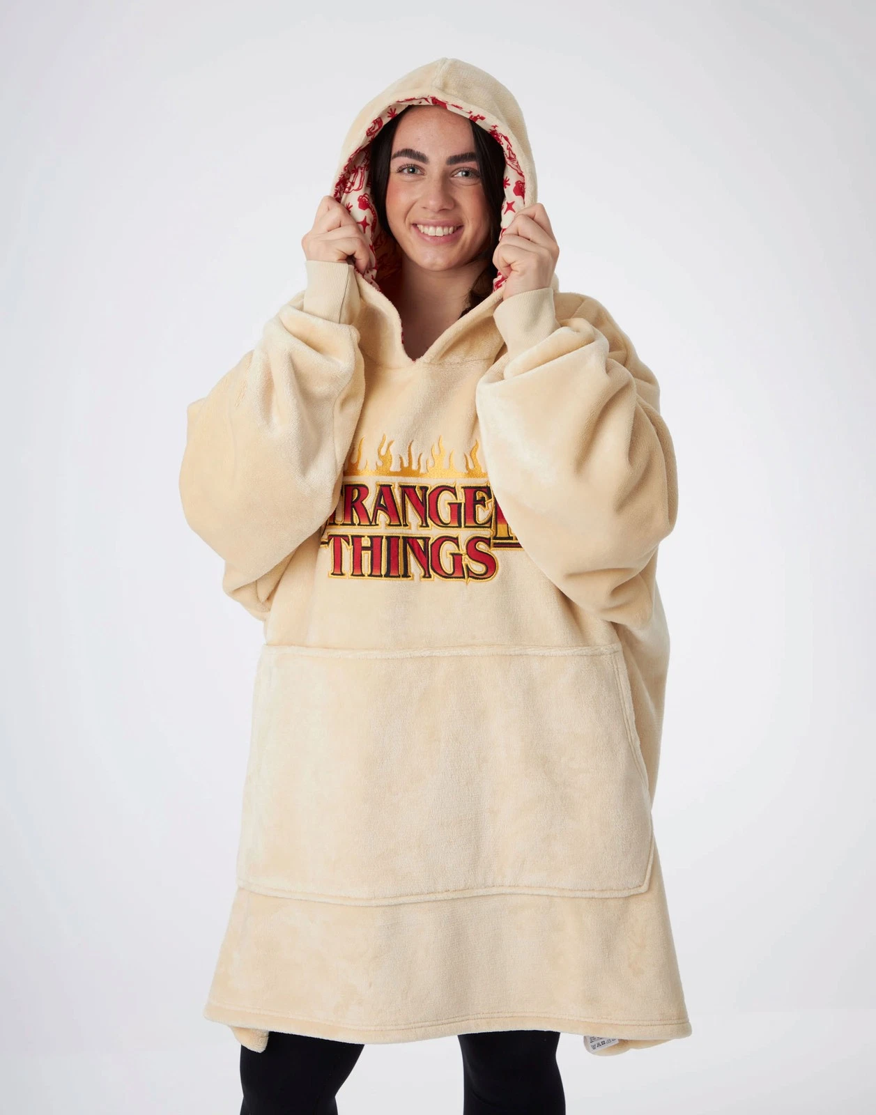Stranger Things Beige Blanket Hoodie Unisex