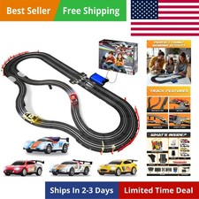Slot Car Race Track Sets with 4 High-Speed Racing Car, Gifts Toys for Boys Kids