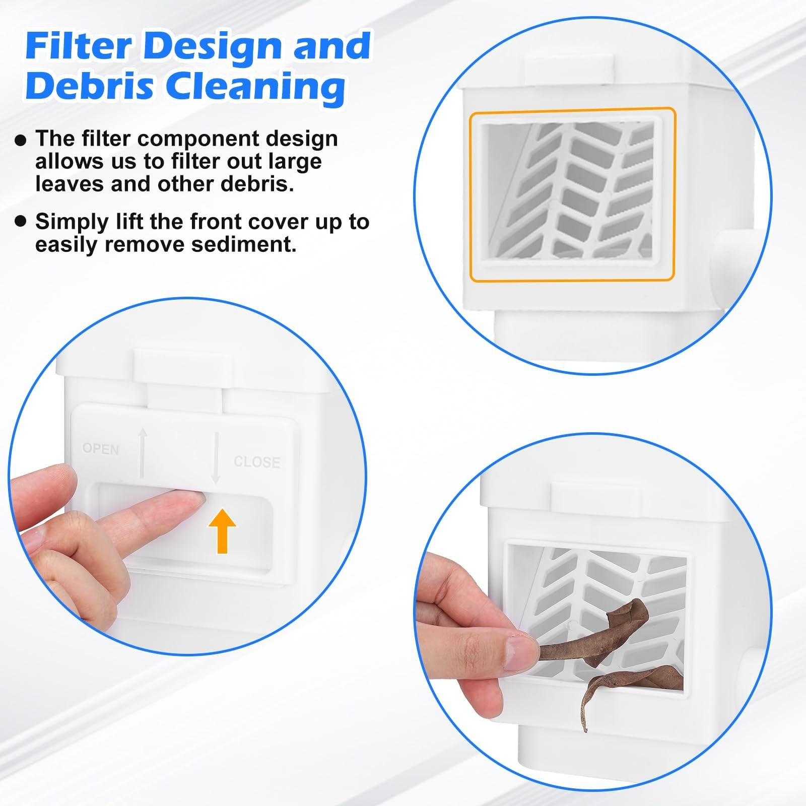 Downspout Diverter Fit for 2"x 3" or 3"x 4" Residential Downspouts with 5FT Hose