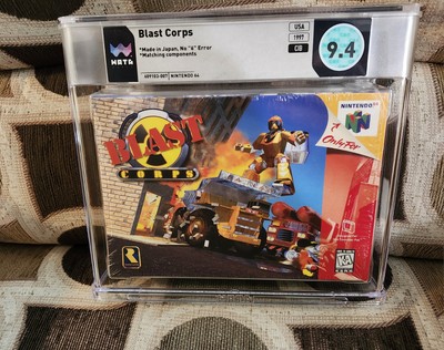 Blast Corps (Nintendo 64, 1997) N64 WATA Graded With Shrinkwrap Top Of The Pop!