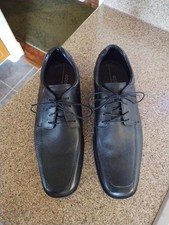 Hush Puppies Oxford Men's Black Leather Casual Shoes sz 9 M