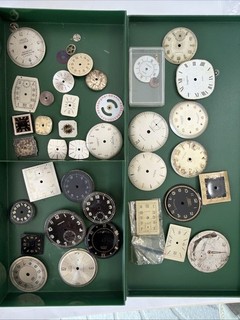 LOT Of 30 Vintage Watch Dials Faces For Parts Or Repair