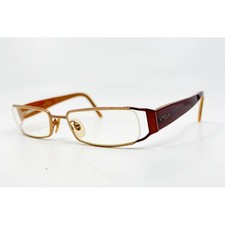 Vogue VO 3580 740 Gold Brown Rectangular Eyeglasses Frames 50-18-135 Womens