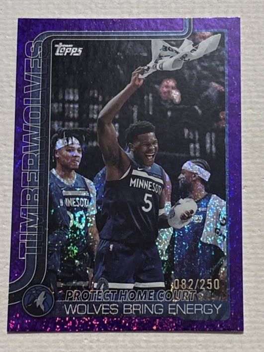 2025-26 Topps - Checklist Anthony Edwards #287 Purple Rainbow /250