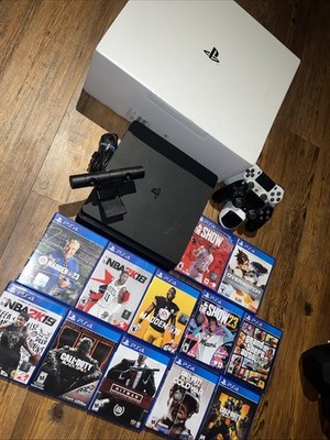 Sony PlayStation 4 Slim CUH-2115B 1TB Console Game Bundle Controllers 11.52 FW