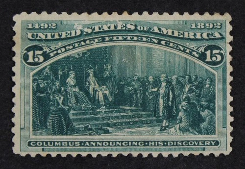 CKStamps: US Stamps Collection Scott#238 15c Columbian Unused Regum Crease