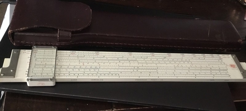 Vintage 1460 Versalog Slide Rule Frederick Post Co. W/ Leather Case