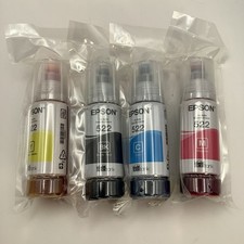 Genuine Epson 522 Ink Bottles 4 Pack for ET-2720 ET-2800 ET-2803 ET-4700 ET-4800