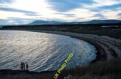 Foto 6x4 Shell Bay, Fife Earlsferry späte Badegäste nehmen ein Bad als Sonne g c2016