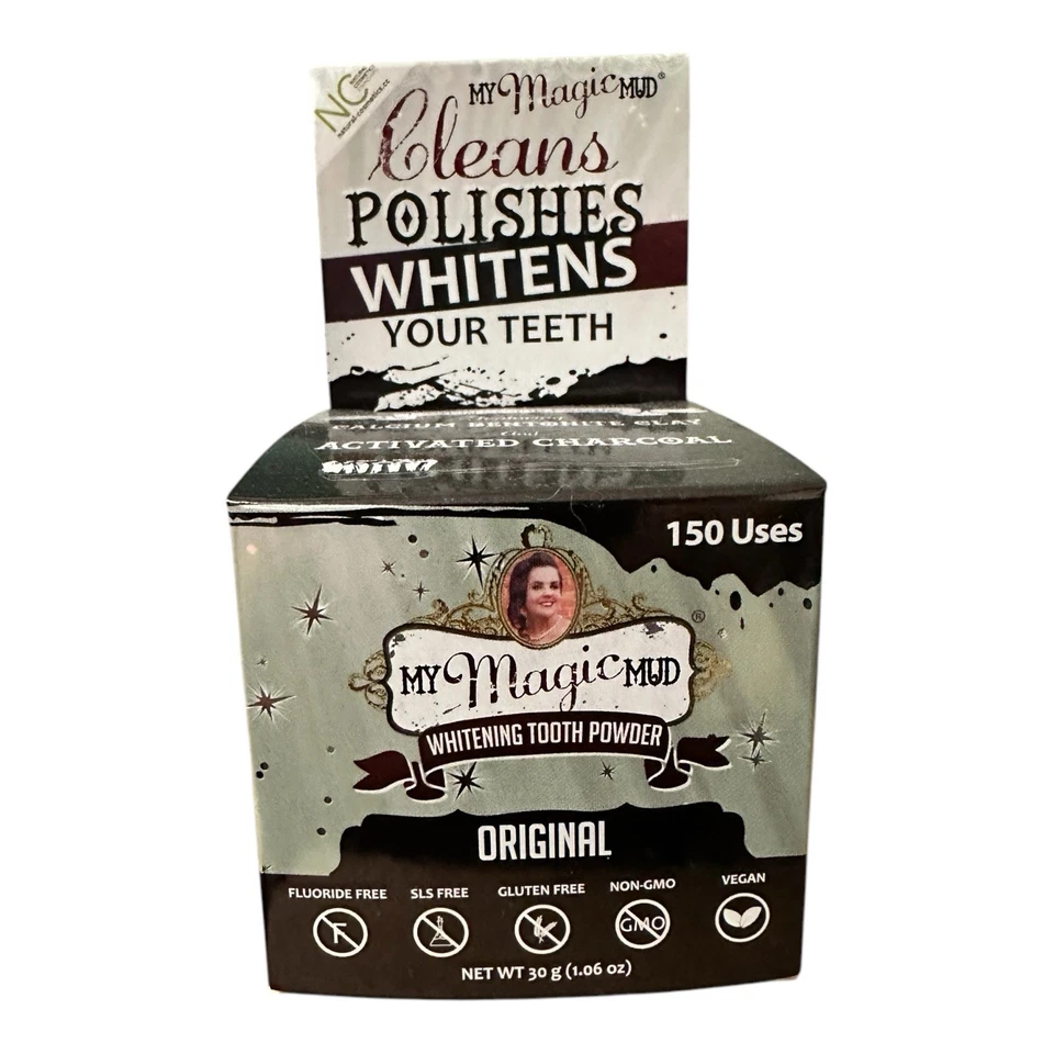 (1) Cepillo grande de radio con cabezal reemplazable y (1) polvo dental My Magic Mud NUEVO Foto 3 de 4