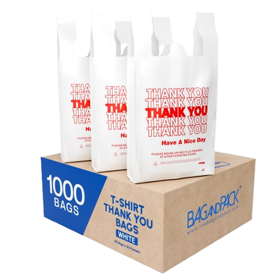 #ad #ad Thank You Plastic T Shirt Bags 11.5x6.5x21 White Red Grocery Retail Carry Out $36.99