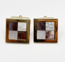 Swank Mother Of Pearl Abalone Cufflinks