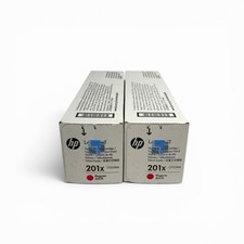 Lot of 2 Genuine HP 201X Magenta Toner Cartridges CF253XM OEM